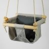 taupe organic swing charcoal pillow